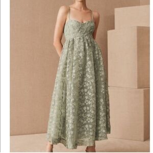 BHLDN x Anthropologie Isadora Organza formal midi dress